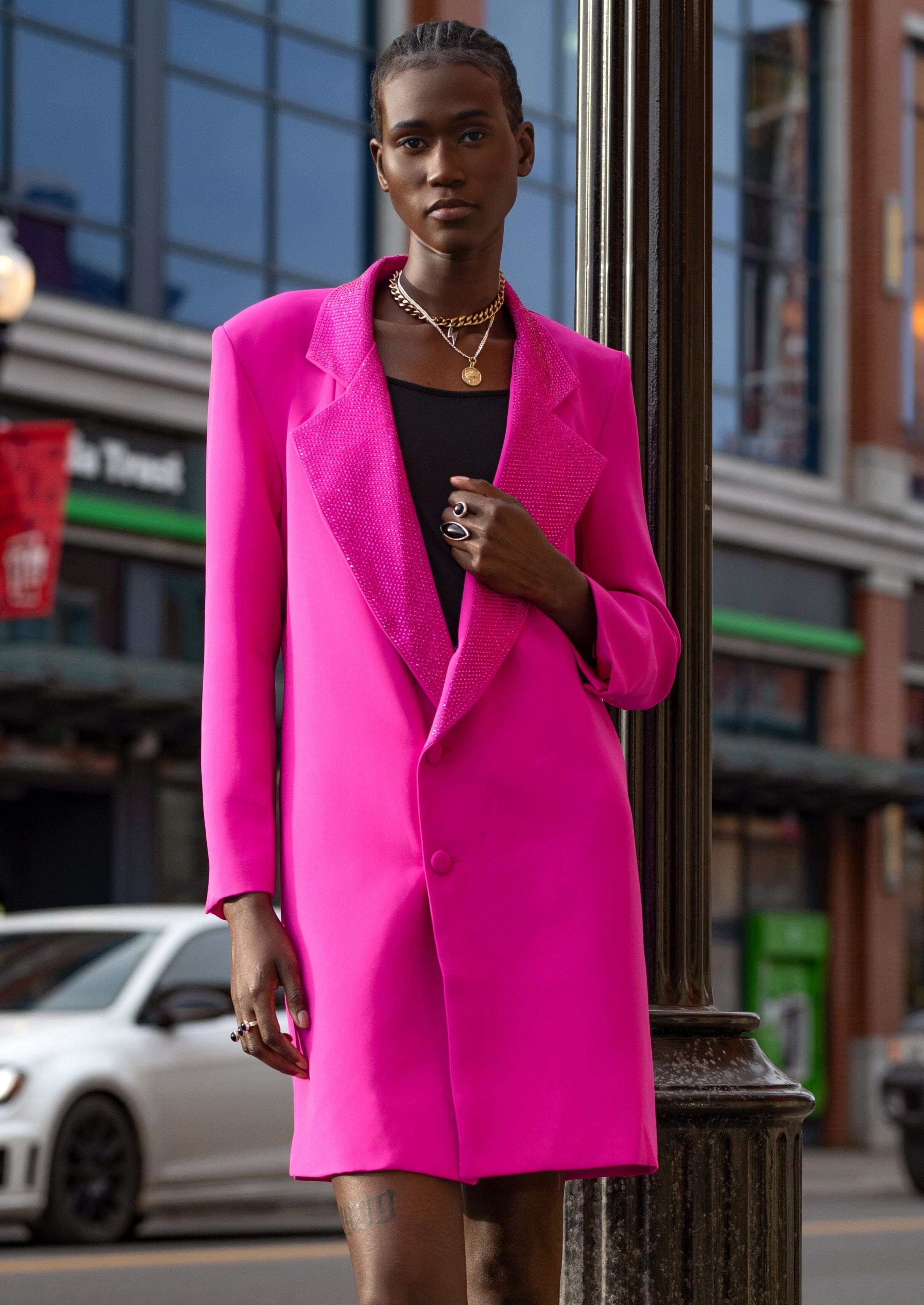 Hot Pink Pink Cape Blazer Style Hot Pink Cape Blazer Cape Blazer