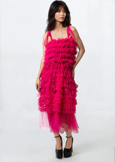 Hot Pink Ruffle Tulle Overlay Layering Pieces Kate Hewko 