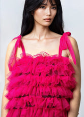 Hot Pink Ruffle Tulle Overlay Layering Pieces Kate Hewko 