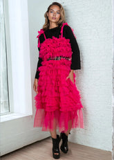 Hot Pink Ruffle Tulle Overlay Layering Pieces Kate Hewko 
