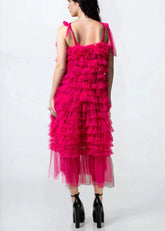 Hot Pink Ruffle Tulle Overlay Layering Pieces Kate Hewko 