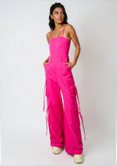 Hot Pink Utility Jumpsuit Rompers Kate Hewko 