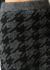 Houndstooth Knitted Skirt Set Two Piece Sets Kate Hewko 