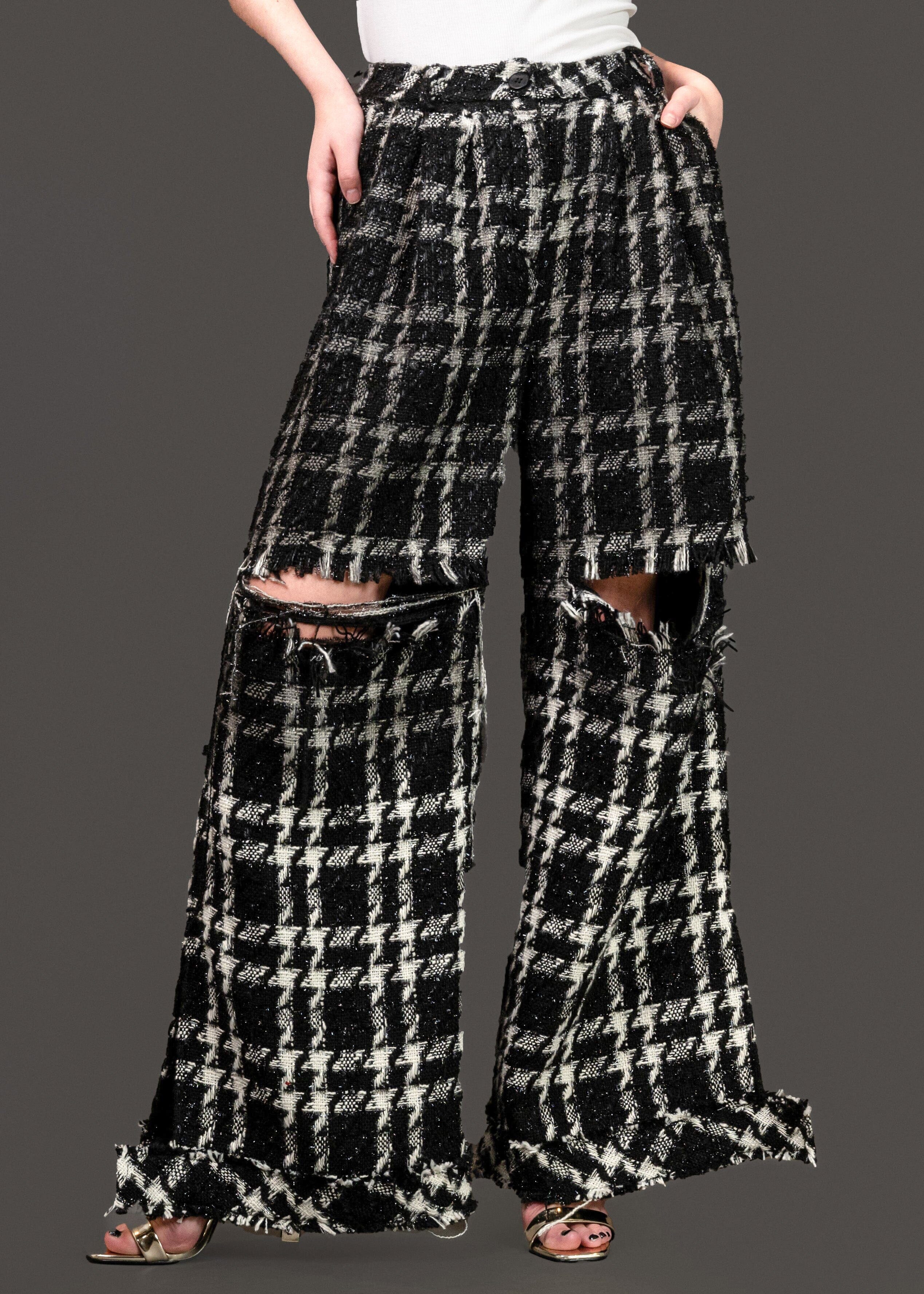 Houndstooth Tweed Dress Pants Pants Kate Hewko 