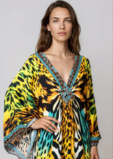 Jungle Print Kaftan Dress Dresses Kate Hewko 