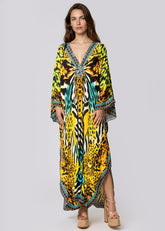 Jungle Print Kaftan Dress Dresses Kate Hewko 