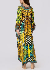 Jungle Print Kaftan Dress Dresses Kate Hewko 