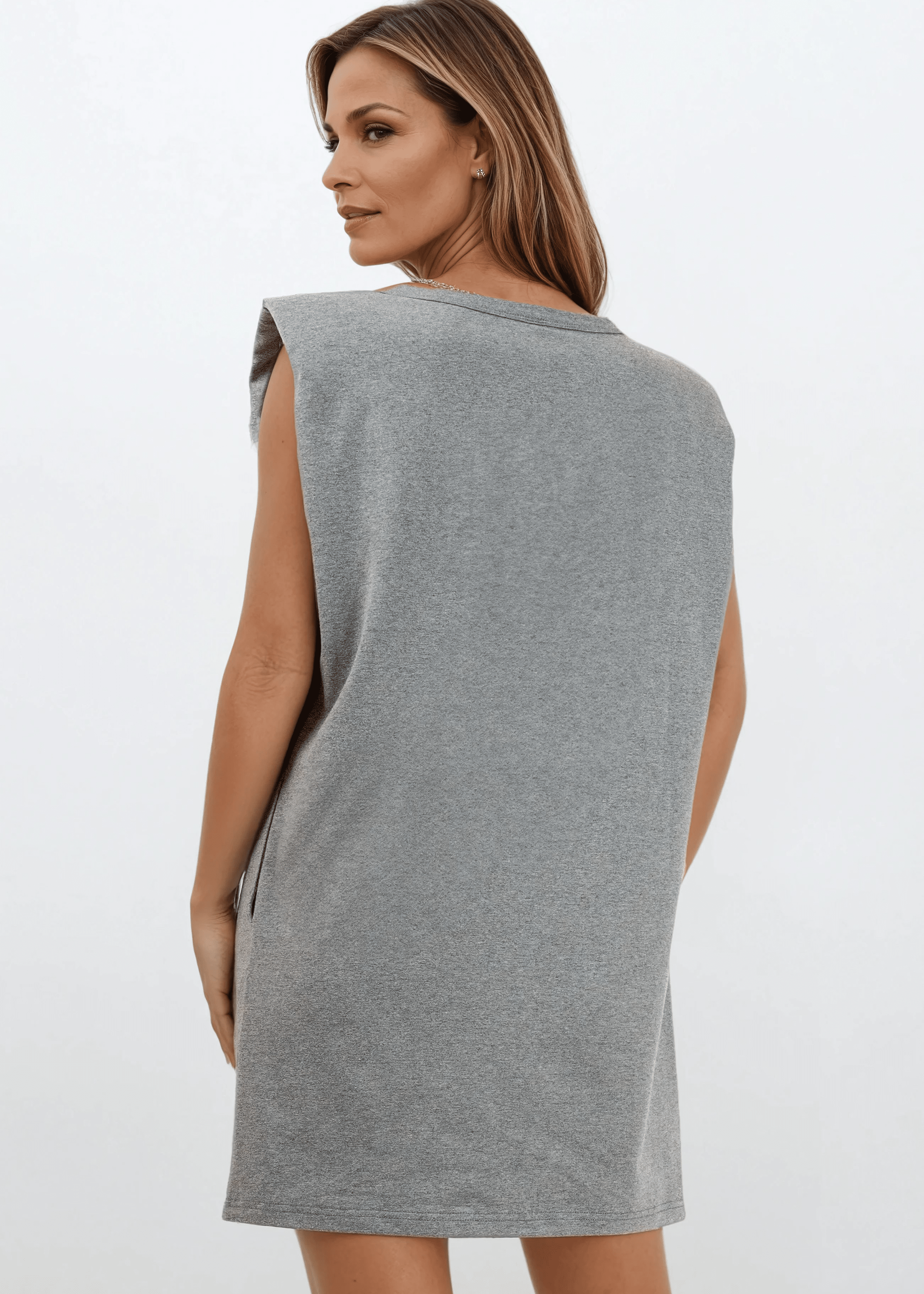 KH Graphic Tank Dress - Kate Hewko Grey / S KH Graphic Tank Dress - Kate Hewko Grey / S