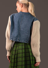 Knit Sleeve Cropped Denim Layering Pieces Kate Hewko 