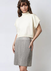 Knitted Rhinestone Pencil Skirt Skirts Kate Hewko 