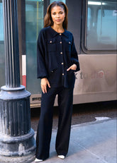 Knitted Utility Pant Set Two Piece Sets Kate Hewko 