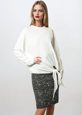 Knot Front Long Sleeve Top Long Sleeve Tees Kate Hewko 