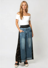 Lace + Denim Contrast Pant Pants Kate Hewko 