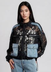 Lace Denim Utility Jacket Outerwear Kate Hewko 