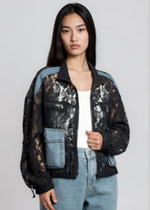 Lace Denim Utility Jacket Outerwear Kate Hewko 