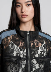 Lace Denim Utility Jacket Outerwear Kate Hewko 
