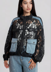 Lace Denim Utility Jacket Outerwear Kate Hewko 