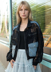 Lace Denim Utility Jacket Outerwear Kate Hewko 