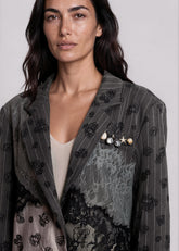 Lace Floral Patchwork Blazer Blazers Kate Hewko 