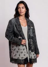 Lace Floral Patchwork Blazer Blazers Kate Hewko 