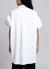 Lace Overlay Puff Sleeve Shirt Blouses Kate Hewko 