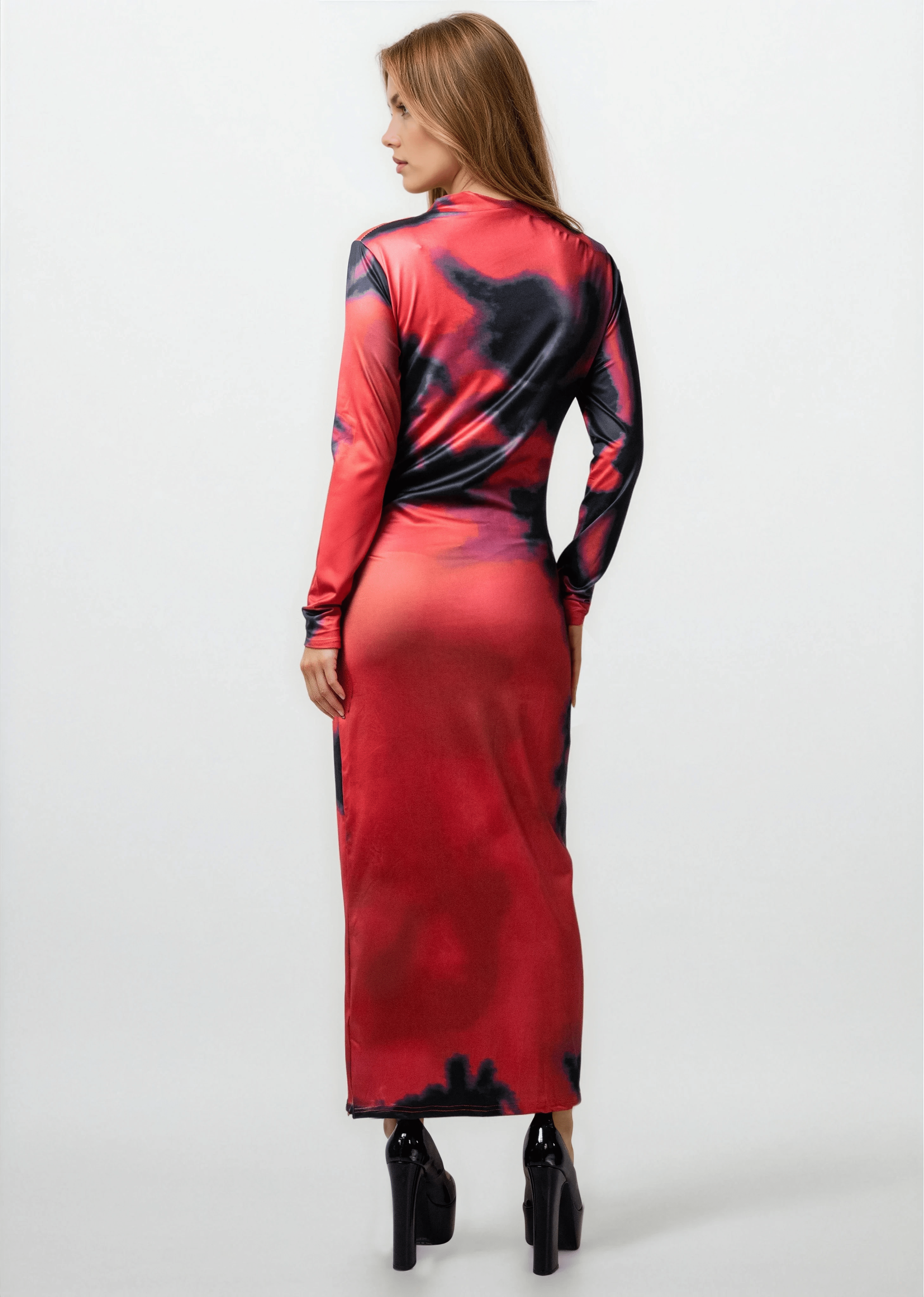 Lava Ruched Bodycon Dress - Kate Hewko Red / L Lava Ruched Bodycon Dress - Kate Hewko Red / L