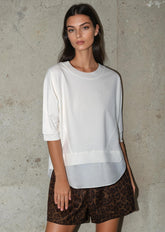 Layered Hem Short Sleeve Tee Tees Kate Hewko 