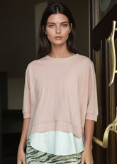 Layered Hem Short Sleeve Tee Tees Kate Hewko 