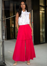 Layered Hot Pink Pleated Pants Pants Kate Hewko 