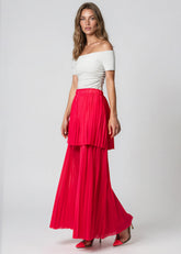 Layered Hot Pink Pleated Pants Pants Kate Hewko 