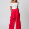 Layered Hot Pink Pleated Pants Pants Kate Hewko Hot Pink One size 