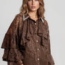 Layered Lace Embellished Button Up Blouses Kate Hewko 