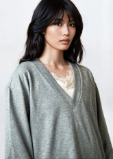 Layered Lace Sweatshirt Tunic Tunics Kate Hewko 