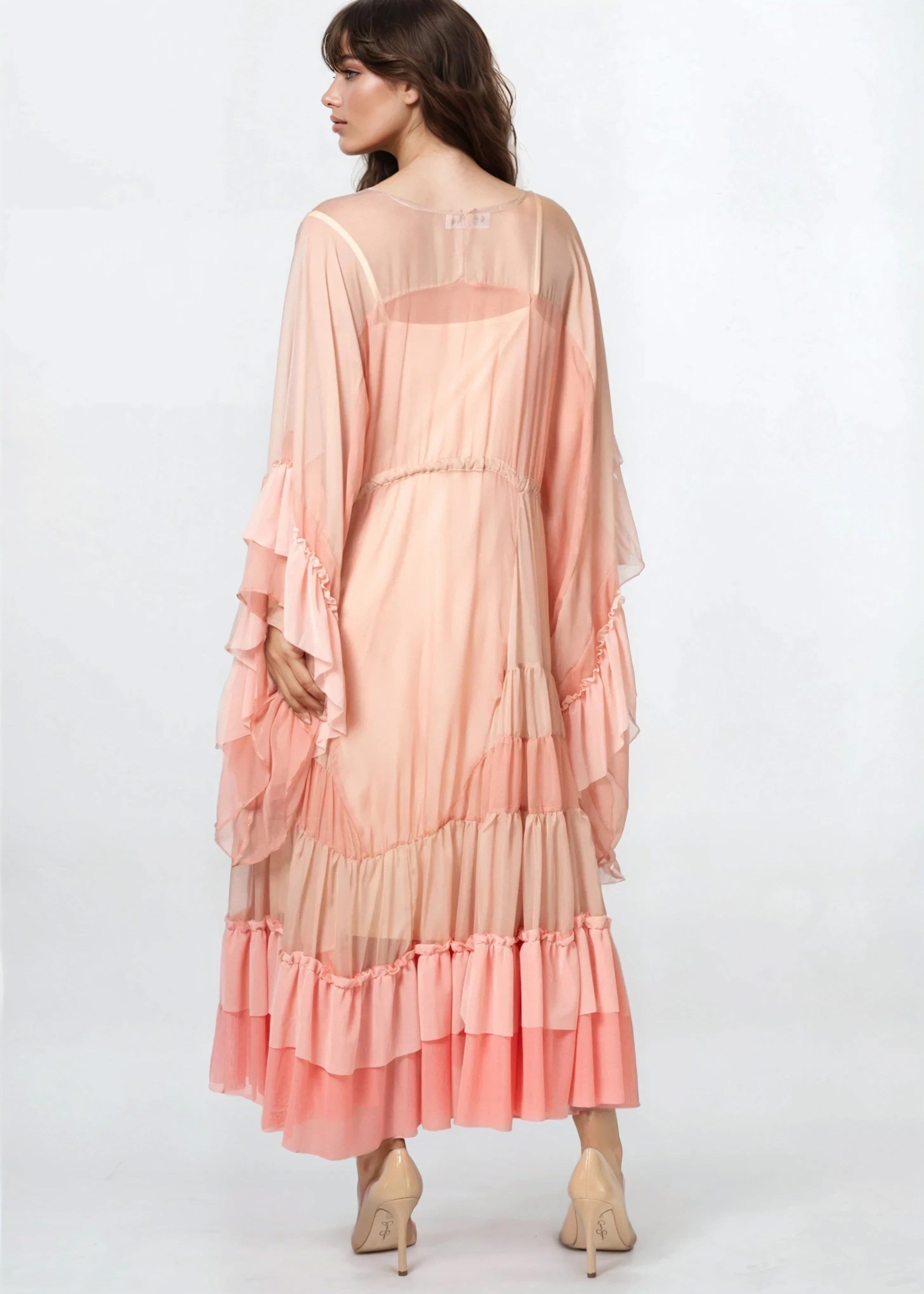Layered Ruffle Boho Dress - Kate Hewko Layered Ruffle Boho Dress - Kate Hewko