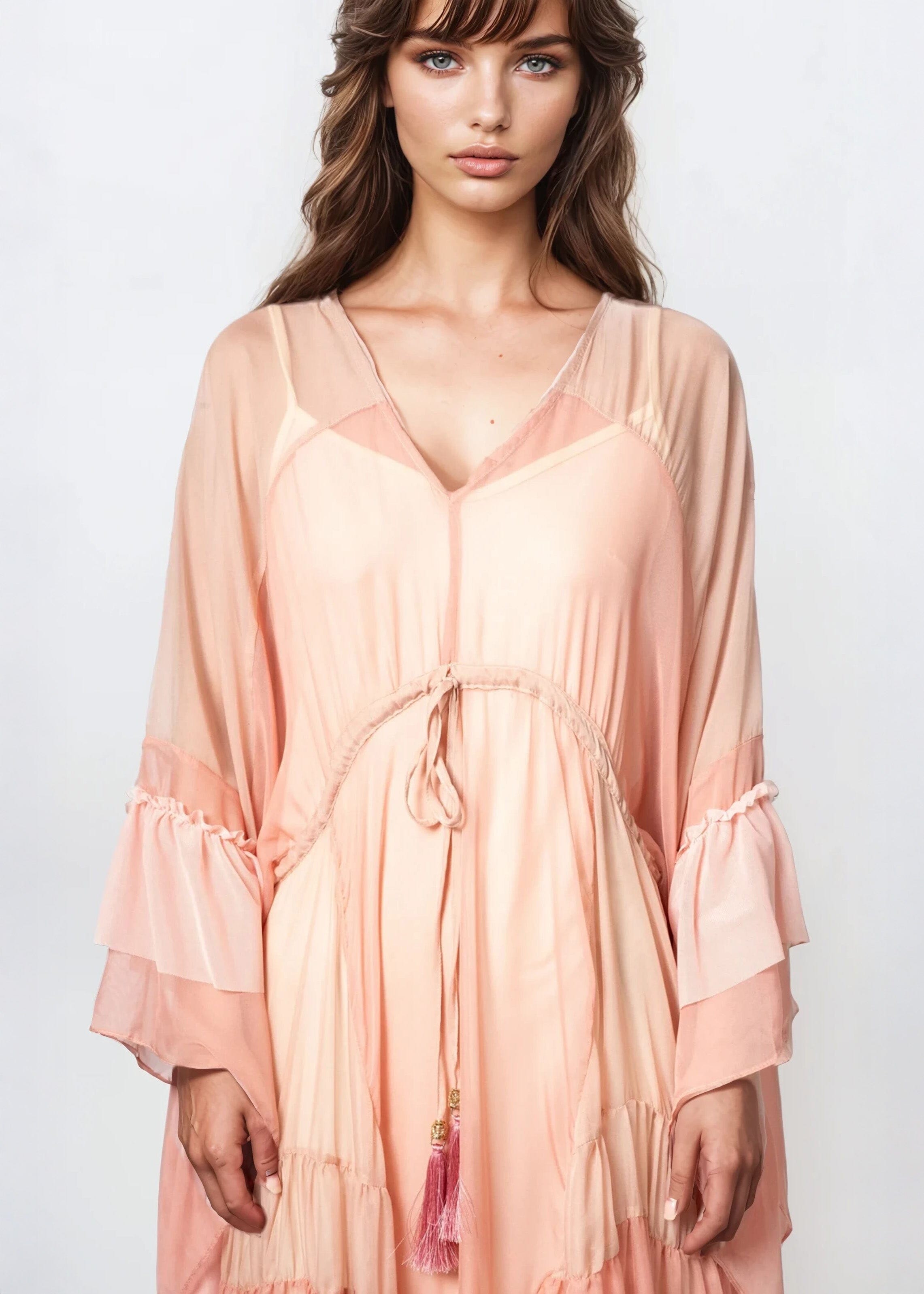 Layered Ruffle Boho Dress - Kate Hewko Layered Ruffle Boho Dress - Kate Hewko