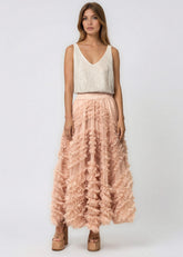 Layered Ruffle Tulle Maxi Skirt Skirts Kate Hewko 