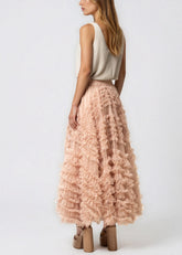 Layered Ruffle Tulle Maxi Skirt Skirts Kate Hewko 