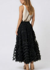 Layered Ruffle Tulle Maxi Skirt Skirts Kate Hewko 