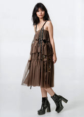 Layered Tulle Rivet Overalls Overalls Kate Hewko 