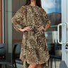 Leopard Cinched Cape Dress Dresses Kate Hewko 