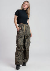 Leopard Drawstring Cargo Pants Pants Kate Hewko 