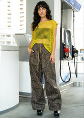 Leopard Drawstring Cargo Pants Pants Kate Hewko 