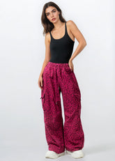 Leopard Drawstring Cargo Pants Pants Kate Hewko 