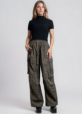 Leopard Drawstring Cargo Pants Pants Kate Hewko 