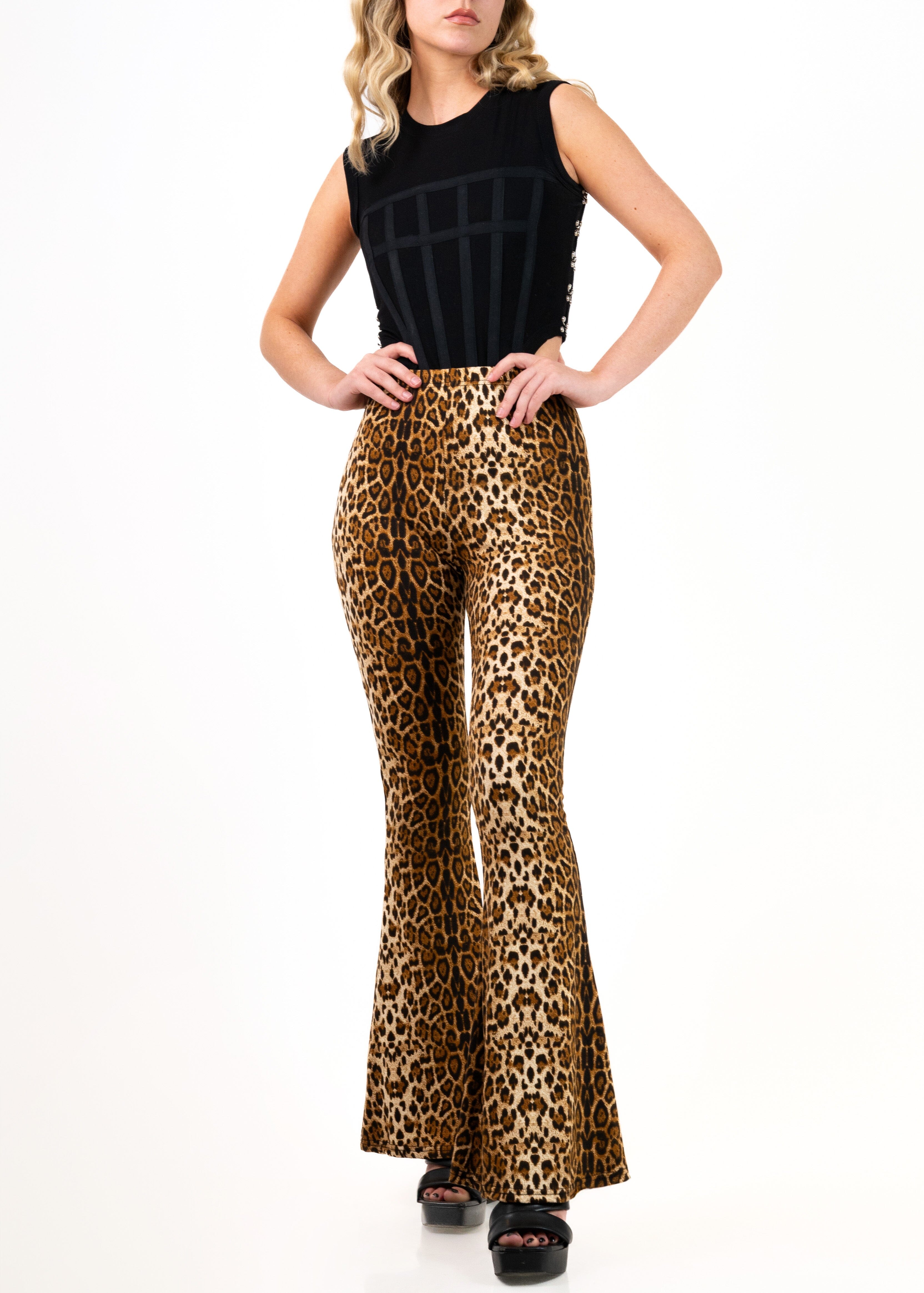 Leopard Flared Pant Pants Kate Hewko 