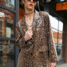 Leopard Print Sequin Blazer Blazers Kate Hewko Brown One Size 