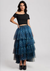 Leopard Print Tiered Tulle Skirt Skirts Kate Hewko 