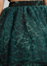 Leopard Print Tiered Tulle Skirt Skirts Kate Hewko 