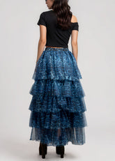 Leopard Print Tiered Tulle Skirt Skirts Kate Hewko 