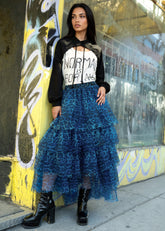 Leopard Print Tiered Tulle Skirt Skirts Kate Hewko 